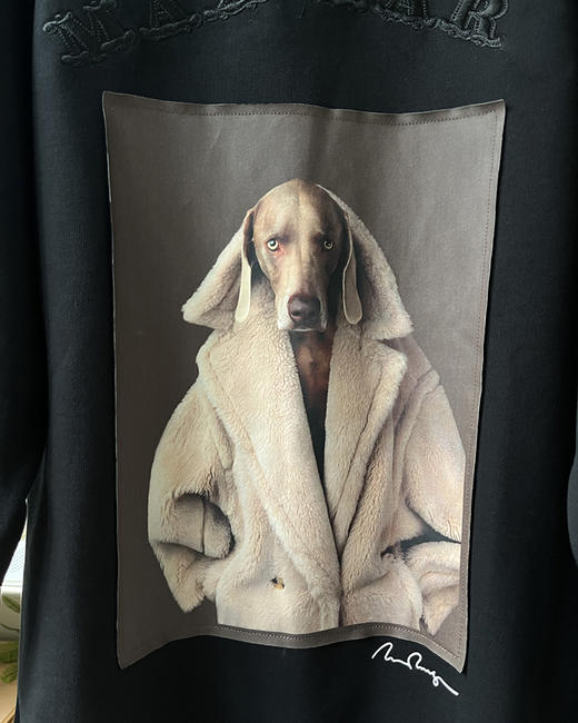 单品包邮 现货 THS-max家 女士 艺术家的威玛猎犬连帽卫衣 2色 BI463 商品图9