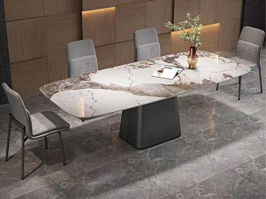 欧瑞驰 简约轻奢 餐桌 岩板+不锈钢[免费送装偏远地区除外] 商品图1