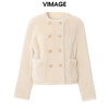 VIMAGE纬漫纪冬季新款气质修身羊皮革外套大衣V2093606 商品缩略图5