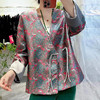 KDS-2326织锦缎提花外套女秋季新款新中式国风V领设计感复古开衫 商品缩略图0