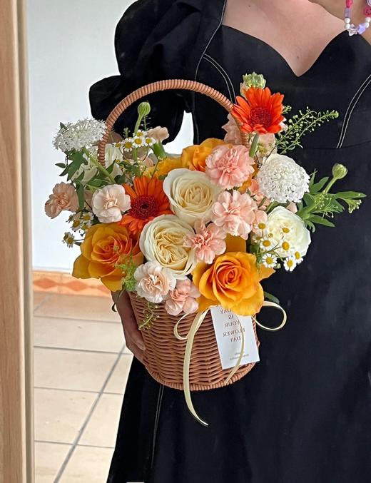 【藤编】T01小直圆仿藤花篮 商品图1