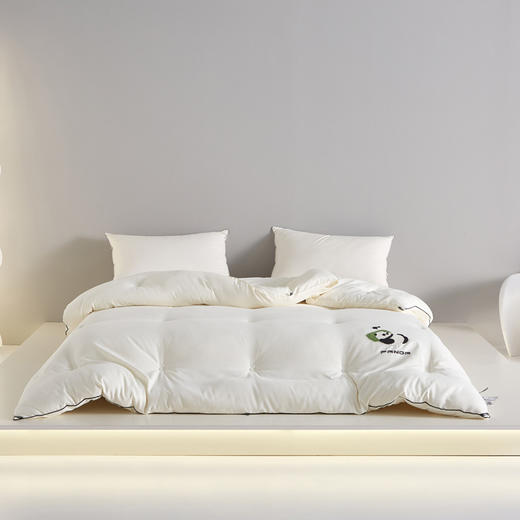 自然醒裸感熊猫毛巾绣被子棉被芯春秋被单双人加厚保暖冬被四季通用被褥LFS 商品图8