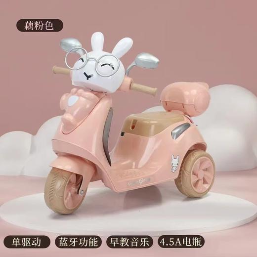复古风儿童遥控电动三轮摩托车玩具车可坐人童车车子玩具双驱带蓝牙音乐多配置选 商品图5