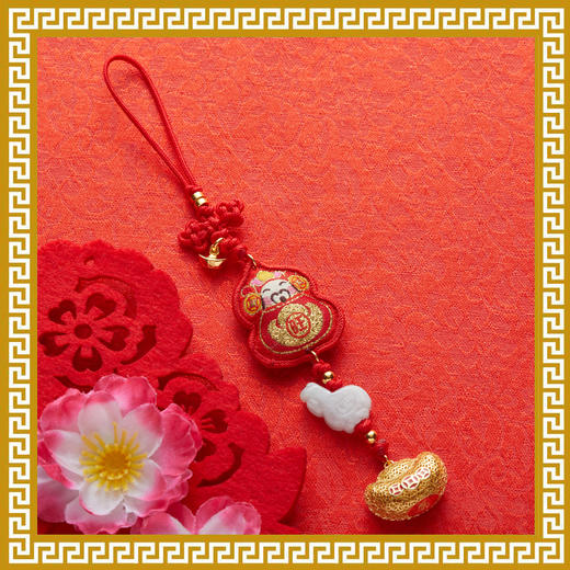 【麦玲玲正版授权】吉庆堂2025年财来福到生肖红绳手链   商品图2