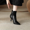 法式尖头细跟短靴，后拉链及裸靴高跟显瘦靴NY-N2317 商品缩略图1