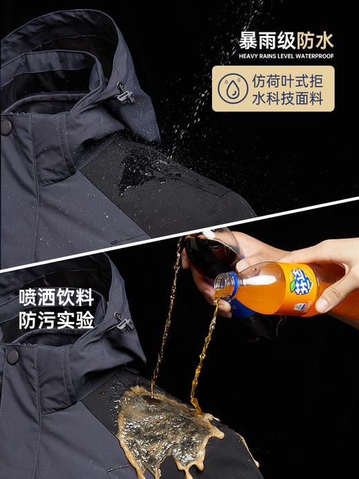 「三合一！数款可选」NASA联名三合一冲锋衣 男女款2023可拆卸户外春秋季外套防风防水服上衣 商品图1