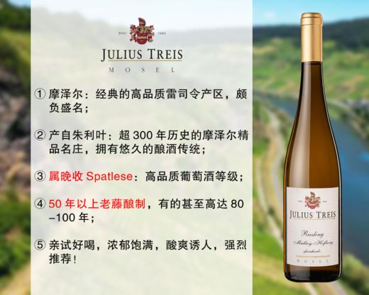 【现货特促，售完无补】德国摩泽尔精品家族名庄：朱利叶酒庄穆莱单一园晚收雷司令白（2020年） 商品图0