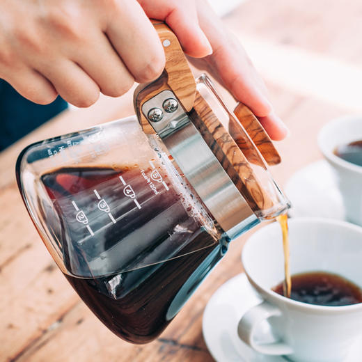【HARIO】玻璃V60滤杯橄榄木手冲咖啡过滤杯分享壶套装VDG 商品图5