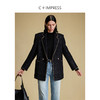 西嘉C+IMPRESS/西嘉黑色西装外套女小香风式链条饰边羊毛粗花呢WT2304077 商品缩略图2