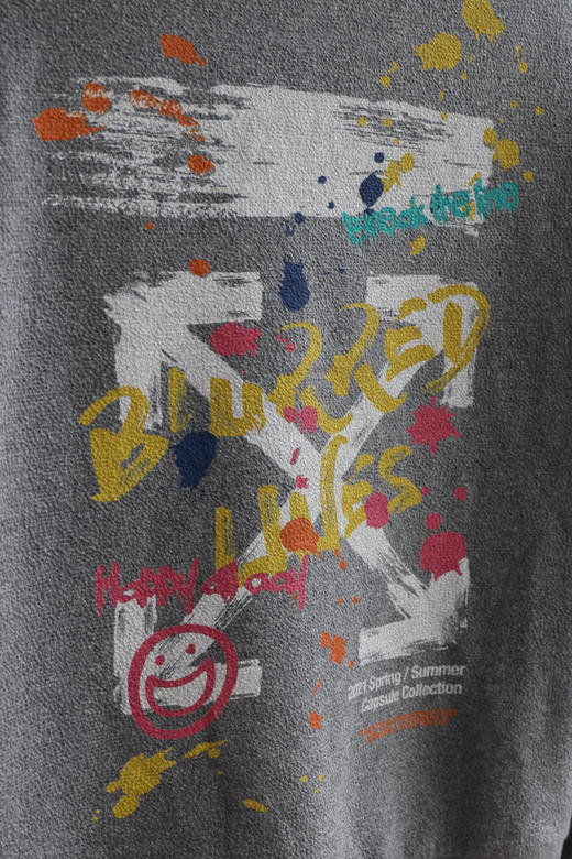 O.W 复古胶囊系列 数码直喷涂鸦印花圆领卫衣 WY740 商品图3