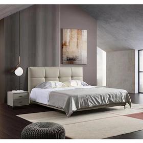 欧瑞驰床简 接面头层真皮+松不框架+五金脚+静音床板[免费送装，偏远地区除外]