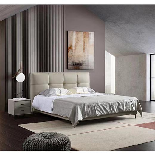 欧瑞驰床简 接面头层真皮+松不框架+五金脚+静音床板[免费送装，偏远地区除外] 商品图0