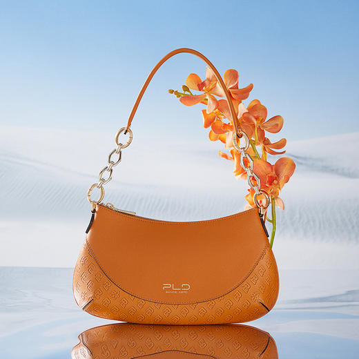 保兰德PLD东方雅奢新品老花经典系列微笑头层牛皮单肩包通勤必备女包 商品图4