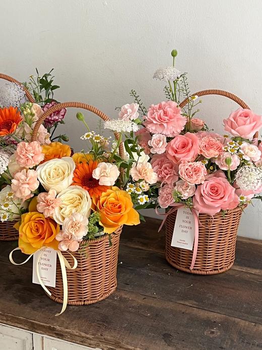 【藤编】T01小直圆仿藤花篮 商品图5