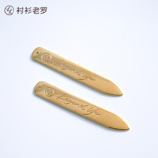 衬衫老罗品牌18K镀金衬衫领撑 商品图2
