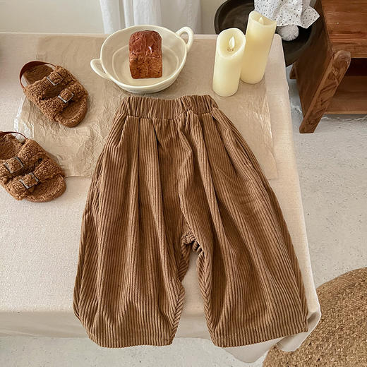 【曲线儿童裤，绒感十足！】女童灯芯绒裤秋装儿童裤子2023新款洋气小童长裤春秋休闲萝卜裤lm 商品图9