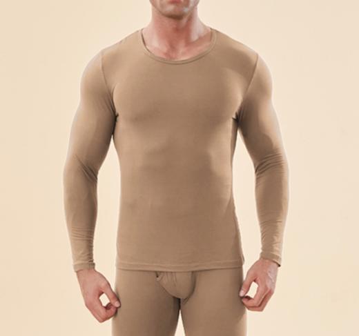 FXQ 80S热能裸感肌底衣女打底衫保暖新轻薄美肤衣秋衣裤内衣男士套装JD-702 FXQ 商品图0