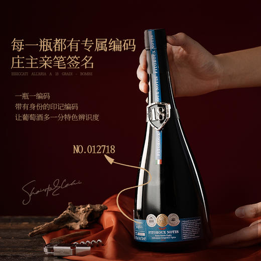 【庄主亲笔签名】菲特瓦诺蒂斯风干老藤干红葡萄酒 意大利进口 18%vol 商品图3