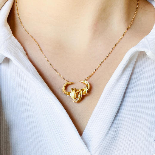 深圳手信 TTF生肖释【舞牛】项链 商品图2