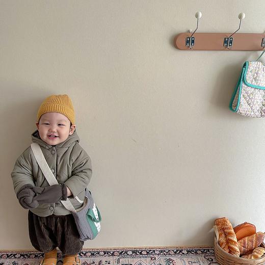 【15天发货！蓬松加绒设计，保暖轻盈！】韩国婴童装连帽加绒厚棉服秋冬新款男女婴儿棉袄小宝宝棉衣外套潮 商品图1