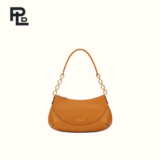 保兰德PLD东方雅奢新品老花经典系列微笑头层牛皮单肩包通勤必备女包 商品图0