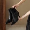 法式尖头细跟短靴，后拉链及裸靴高跟显瘦靴NY-N2317 商品缩略图2