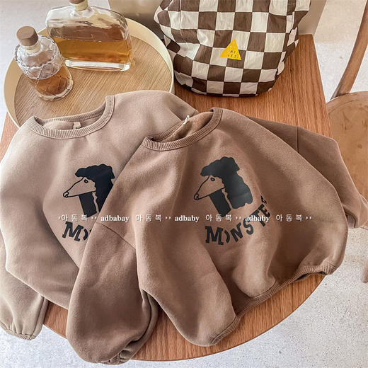 【浪漫韩版风格，高品质抓绒面料！】2023童装秋冬装新款 儿童秋款韩版抓绒冬季卫衣女童秋装 无论是室内还是户外活动，都能展现出孩子们的青春活力和可爱魅力lm 商品图4