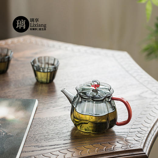 璃享 梅花玻璃茶壶一人喝单个功夫茶具日式过滤小泡茶壶家用精致  容量240ml 商品图7
