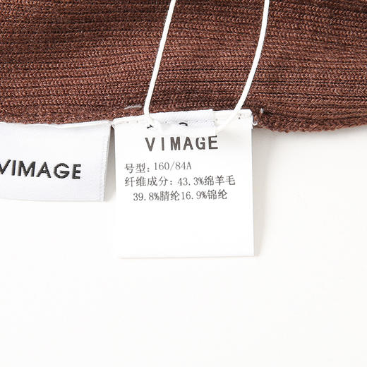 VIMAGE纬漫纪冬季新款设计感小众收腰气质连衣裙V2001616 商品图7