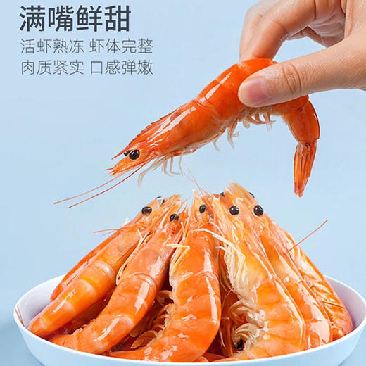 包邮【厂商直发】渤海水产盐田有机生态虾熟虾冻虾新鲜大虾 500g/盒*3盒 商品图3