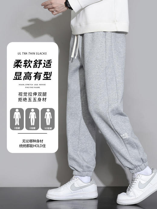 「三款配色！柔软舒适」NASA联名卫裤 男士春秋季宽松束脚运动针织裤子潮牌休闲长裤男下装 商品图1