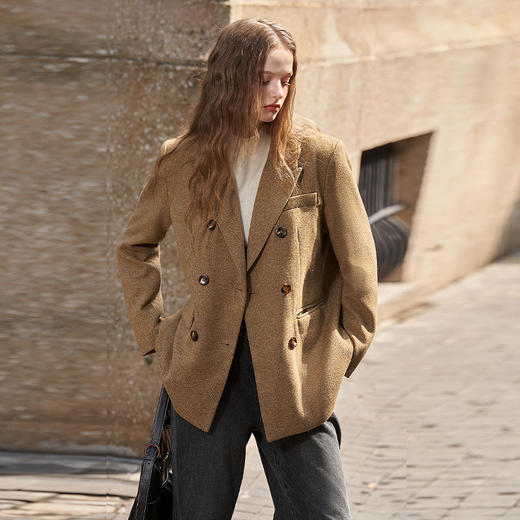 复古气质西装外套女早春新款简约高级感通勤休闲西服外套V2332700 商品图3