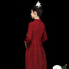 中国风女装，新款秋季复古针织粗纺红色改良旗袍连衣裙OY-230392 商品缩略图3
