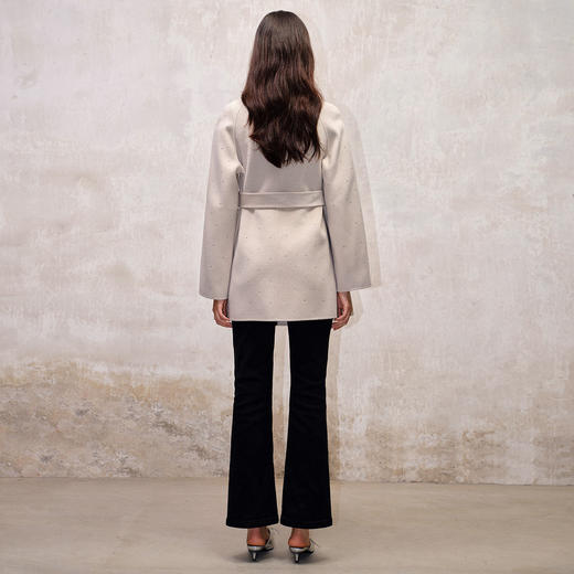 MAXRIENY复古风翻领大衣23秋冬极简外套女 商品图3