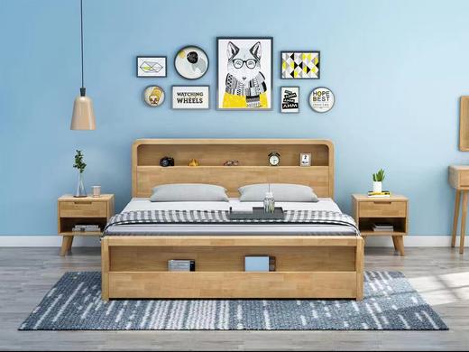悠歌乐家 北欧 床 橡胶木[免费送装，偏远地区除外] 商品图0