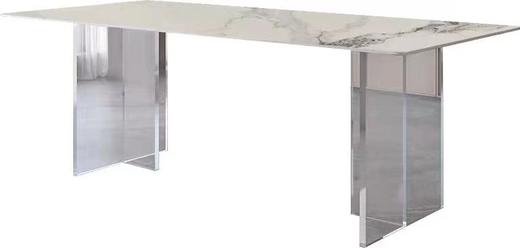 餐桌/餐椅 简 桌面岩板加碳素钢底座[免费送装，偏远地区除外] 商品图1