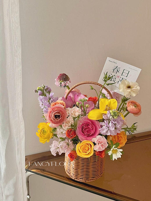 【藤编】T01小直圆仿藤花篮 商品图6