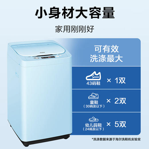 海尔 洗鞋机 洗鞋神器 免拆鞋带 可脱水 电离除菌 呵护健康 健康桶自洁 强劲循环水冲洗 HQ1-T259 商品图0
