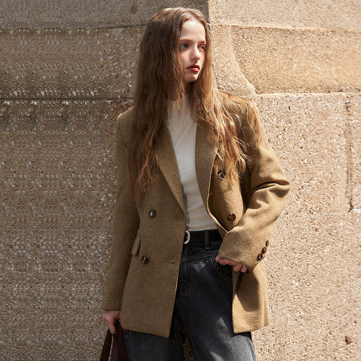 复古气质西装外套女早春新款简约高级感通勤休闲西服外套V2332700 商品图2