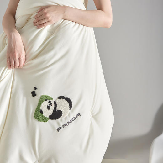 自然醒裸感熊猫毛巾绣被子棉被芯春秋被单双人加厚保暖冬被四季通用被褥LFS 商品图3