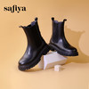 Safiya/索菲娅2023新品秋冬厚底小众金属扣英伦炸街烟筒靴 SF34116028 商品缩略图4
