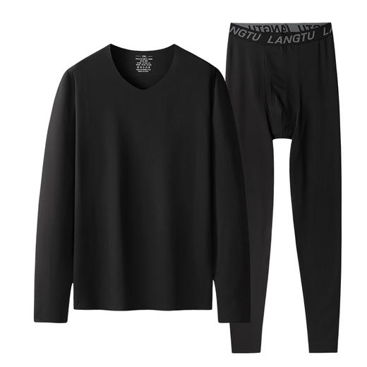 【一口价】【新款DSF】大依优型大码男装德绒保暖套装内衣弹力加绒舒适保暖秋衣秋裤 商品图1