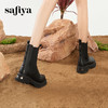 Safiya/索菲娅2023新品秋冬厚底小众金属扣英伦炸街烟筒靴 SF34116028 商品缩略图3