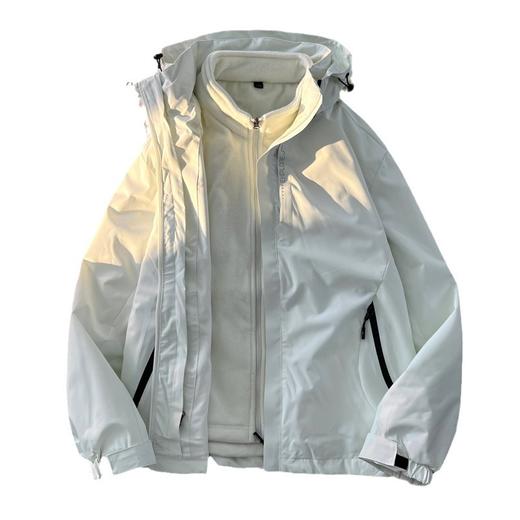 「三合一款！数色可选」NASA联名冲锋衣 男款春秋三合一可拆卸连帽美式机能风外套工装夹克上衣 商品图4