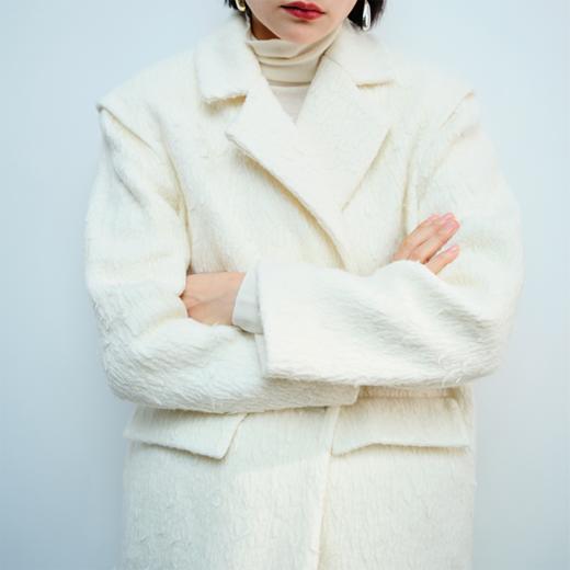 LIYIHAN羊毛弧形单面呢大衣 Y234D09602 商品图2