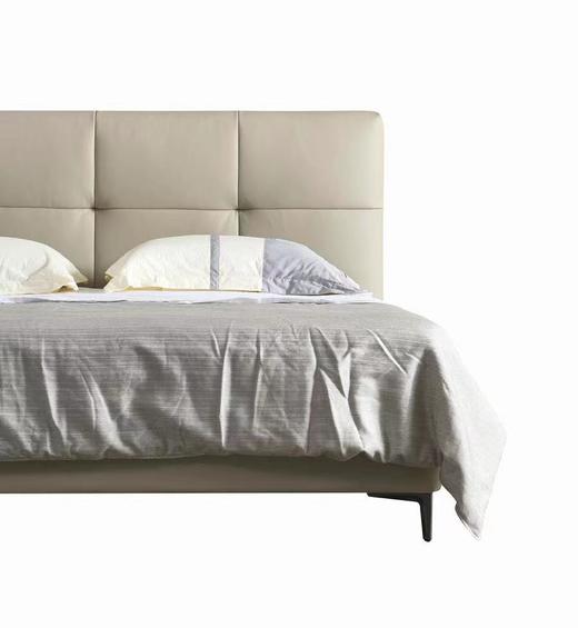 欧瑞驰床简 接面头层真皮+松不框架+五金脚+静音床板[免费送装，偏远地区除外] 商品图4