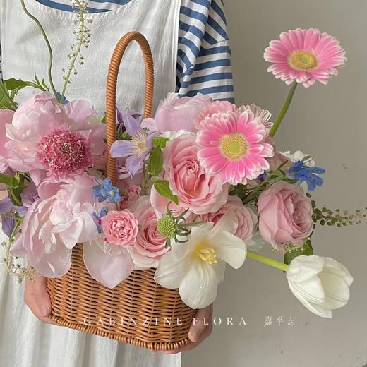 【藤编】仿藤直椭圆花篮（大小两尺寸） 商品图2