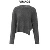 VIMAGE纬漫纪冬季新款洋气宽松小众设计针织衫上衣V2001618 商品缩略图5