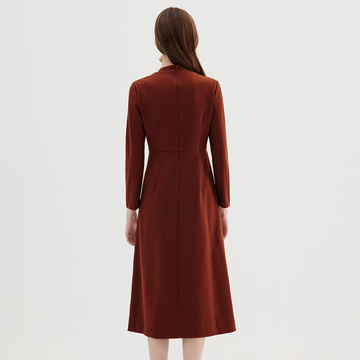 EITIE爱特爱冬季新款高腰修身优雅假两件连衣裙7207928 商品图4