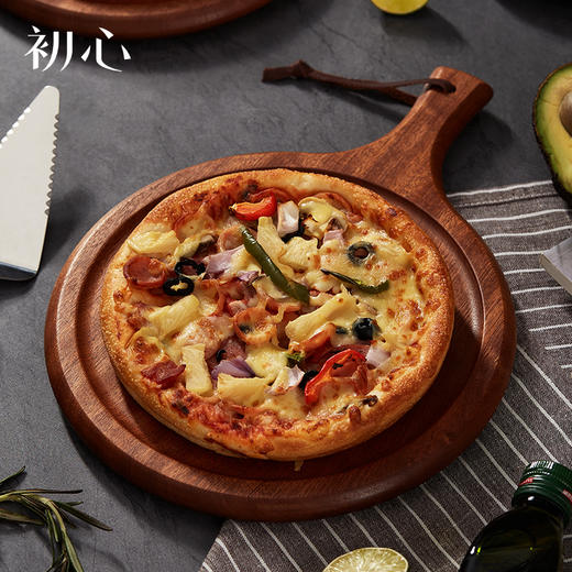 初心| 整木圆形披萨板乌檀木8寸 商品图2